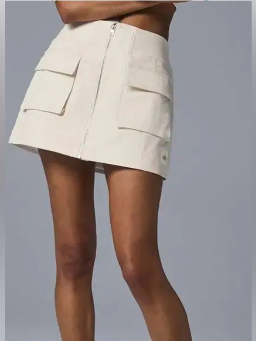 ALO Night Out Cargo Skirt in Ivory Size Small NWT